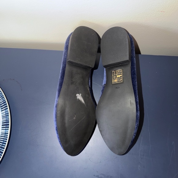 Jack Rogers Blue Velvet Ginger Jar Loafers Size 6.5M - Picture 3 of 8